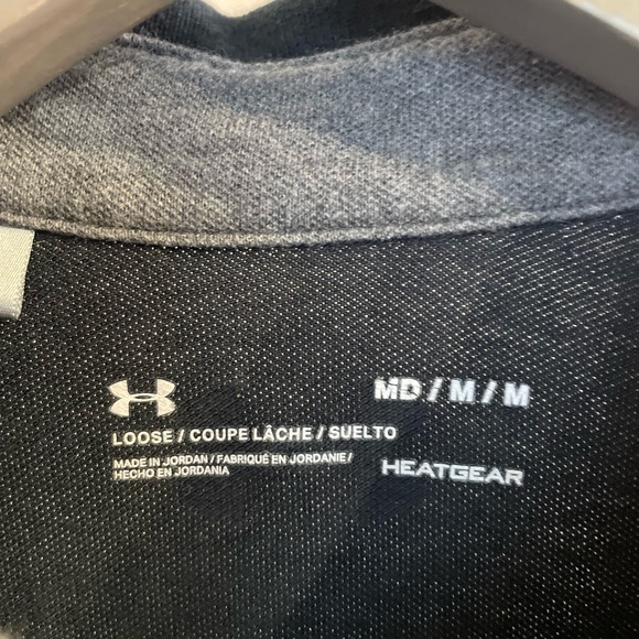 Men’s Navy Blue Under Armour Loose Fit Golf Polo Shirt - size medium - Picture 3 of 3